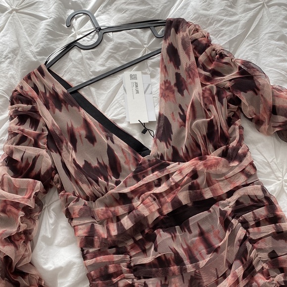 Zara Ruched Tulle Dress - Picture 3 of 4